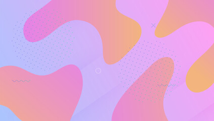 Abstract Shape. 3d Landing Page. Art Modern Background. Commercial Paper. Rainbow Concept. Violet Vibrant Banner. Neon Horizontal Template. Liquid Design. Magenta Abstract Shape