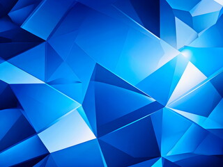 geometric abstract blue light design background generative AI