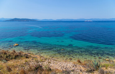 Fototapeta na wymiar The coast of Aegina island
