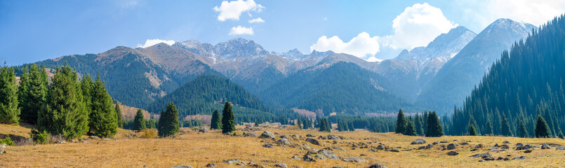 Experience the natural beauty of the Tien Shan Mountains. Discover harmonious landscapes of green...