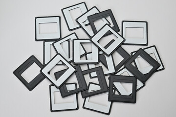 Retro styled loupe over white background    