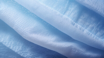 Close-up of Blue Spunbond Texture Background in Healthcare Setting - Sterile Medical Fabric for Surgical and Wound Treatment Concepts.