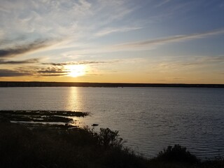 Obraz premium sunset on the beach in Puerto Madryn, Argentina