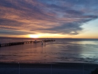 Fototapeta premium sunset at the beach in Puerto Madryn, Argentina