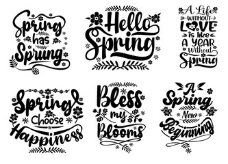 Flower Quote Element Design. inspirational lettering, hand drawn sunflower quotes, typography for t-shirt, poster, sticker and card, hello spring, bless my blooms, great set collection V4 .