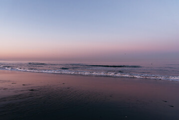 Sunrise on Santa Monica beach