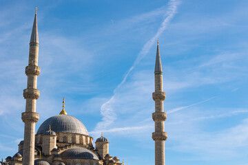 Fototapeta na wymiar Islamic photo. Eminonu New Mosque or Yeni Cami in Istanbul