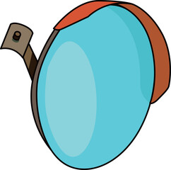 壊れたカーブミラー（broken curved mirror）(eps)