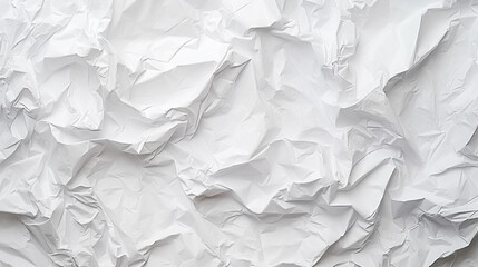 Organic Elegance: Recycled Paper Artistry with Crumpled White Texture – Sustainable Abstract Background for Creative Projects