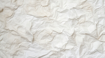 Organic Elegance: Recycled Paper Artistry with Crumpled White Texture – Sustainable Abstract Background for Creative Projects
