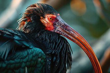 The exquisite details of the Northern Bald Ibis