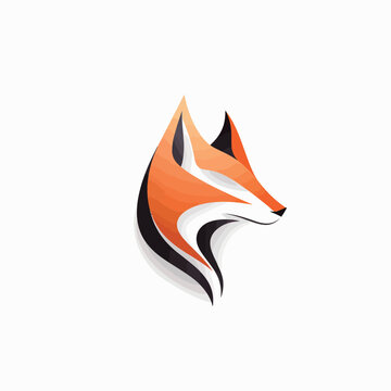 Fox head vector logo design template. Fox head vector logo design.