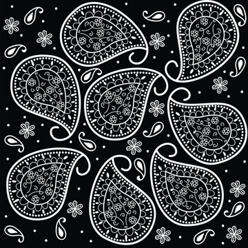 Paisley bandana pattern illustration