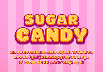 Candy Color Font Alphabet