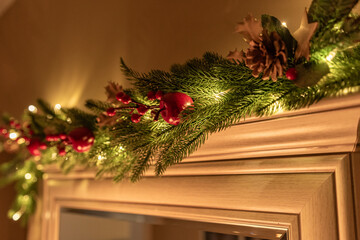 Homemade Christmas. Christmas decorations. Holiday comfort.