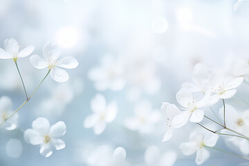 White flower garden comes with blurred white flower background.