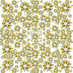 gold and silver flower frame design