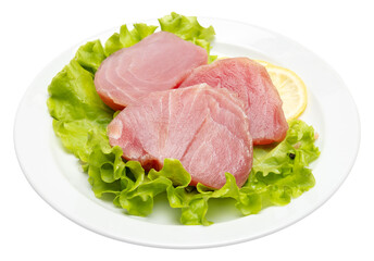 Fresh tuna Fish steak isolated