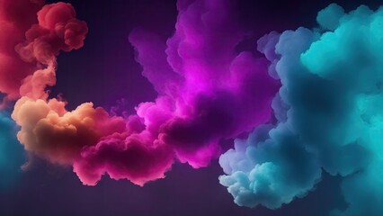 Smoke of different colors blasting and combining wallpaper, colorful smoke background wallpaper