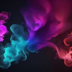 Obraz premium Smoke of different colors blasting and combining wallpaper, colorful smoke background wallpaper