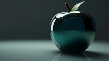 A photography studio of ripe apples in a minimalist style. Using natural light sources as lighting.