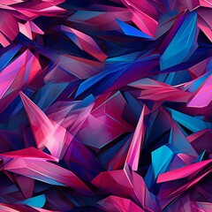 Seamless abstract 3d pattern with luminous texture. Colorful modern background in pink, blue and purple colors for web, printing design