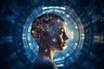 Digital Empowerment:Contemporary woman using artificial intelligence