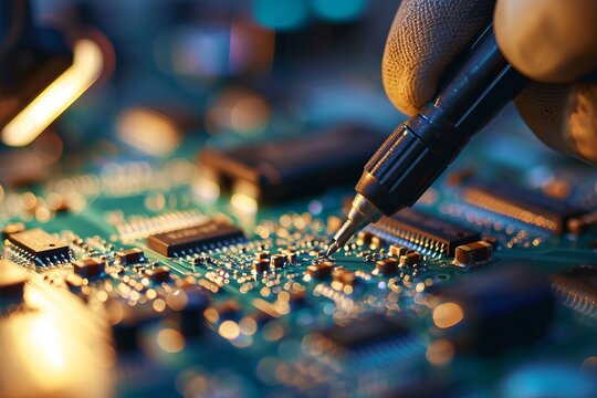 Digital Innovation: Computer Engineer Crafting Circuitry Magic