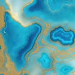 Cyan and golden Glitter Agate texture background