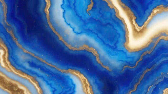 Blue and golden Glitter Agate texture background