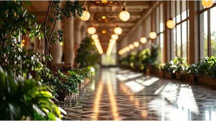 Luminous and inviting bokeh background with charming hotel views and dynamic travel activities