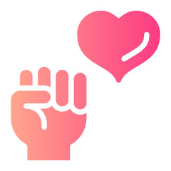 fist gradient icon