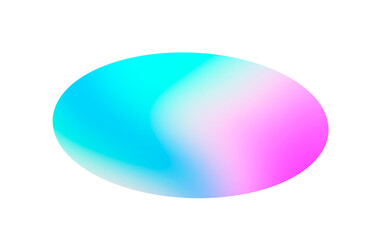 circle rainbow foil sticker element