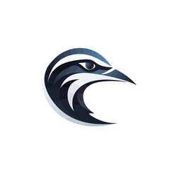 Crow Bird Logo Template vector icon illustratrion 