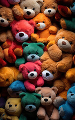 Teddy bear sleeping together