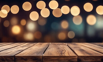 Wooden table for product background