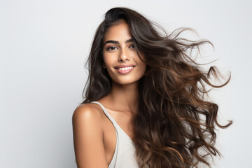 Beautiful Indian woman with shiny hair