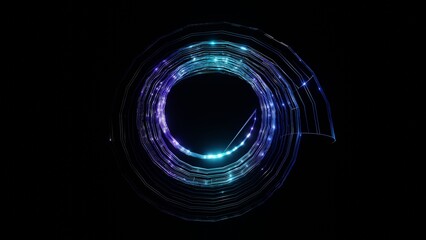 Abstract light background, Glowing light lines background, neon light lines wallpaper, circle light lines