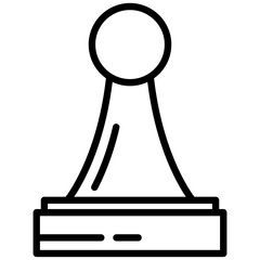 Chess Pawn Line Icon