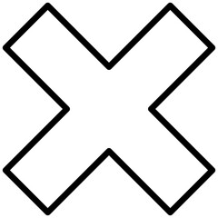 X Mark Line Icon