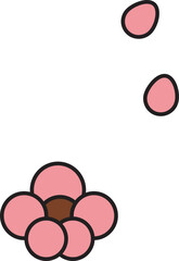 cherry blossom shape