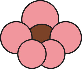 cherry blossom shape