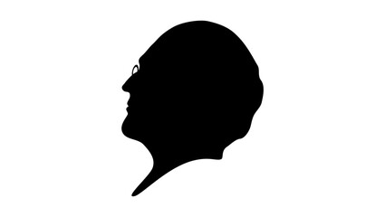 Timothy Dwight IV, black isolated silhouette
