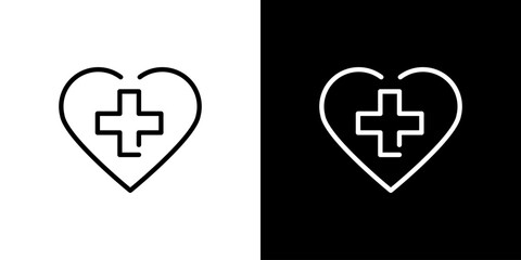 Obraz premium ハートの医療アイコン