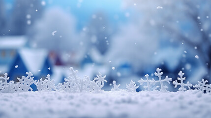 Obraz na płótnie Canvas christmas background with snowflakes HD 8K wallpaper Stock Photographic Image 