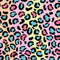Seamless pattern of leopard skin motif in vector for background, wallpaper, fabric, wrapping, etc. - obrazy, fototapety, plakaty
