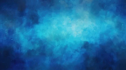 Fotobehang Fondo azul en degradado con textura brillante. Generative Ai © Nakron