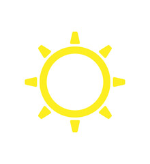 Solar icon.  Sun image on a white background. Solar symbols.Vector 