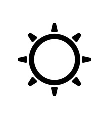 Gear icon. Parameter or setting symbol. Isolated vector illustration on white background.