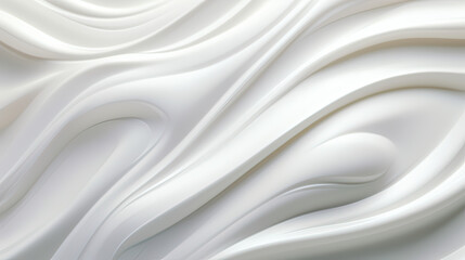 A close-up, macro view of yogurt texture, creating an abstract pattern with its natural lines and curves, set against a subtle color gradient  Ai Generative